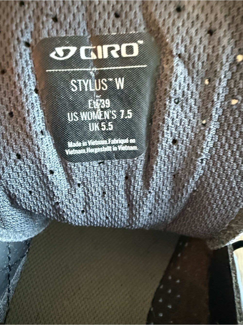 Giro Stylus Women’s Black Cycling Shoes Size 7.5/39 - Picture 6 of 6